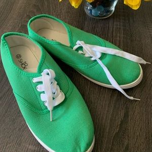 Lime green sneakers